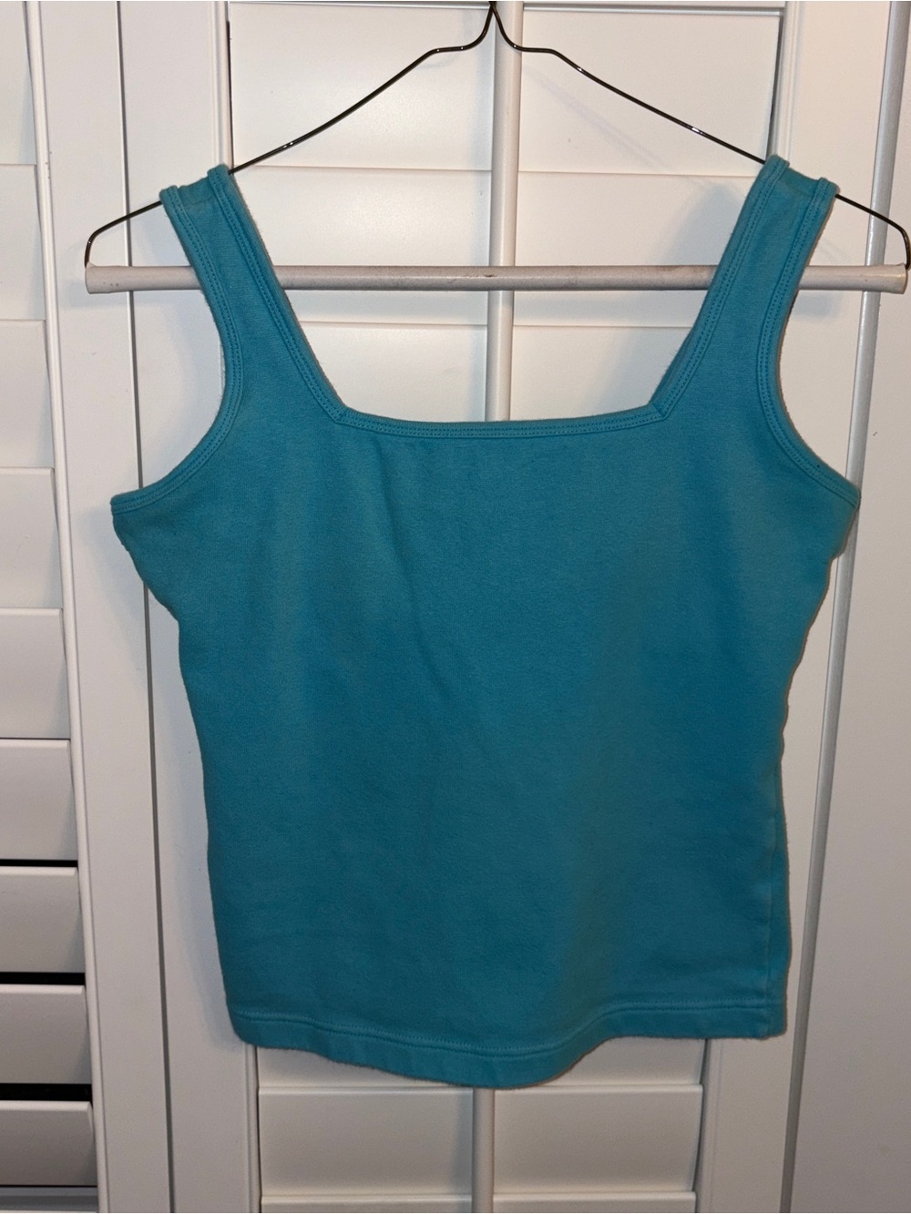 Women’s Y2K Slightly Cropped Teal Tank Size: S